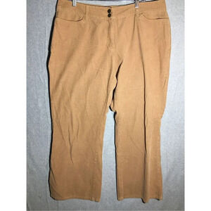 Womens Cato Corduroy Pants Bootleg Brown Casual Neutral Y2K 2000s Cottage Core